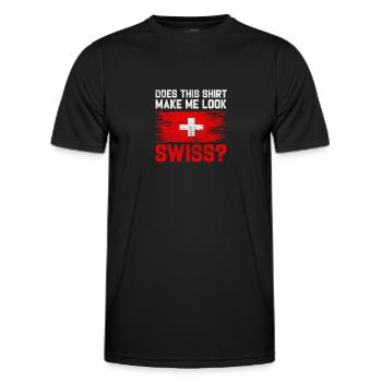 Switzerland Swiss Swiss Alps Gift - Men's Functional T-Shirt - black - Front - AI Model Male 178 dark (178cm)