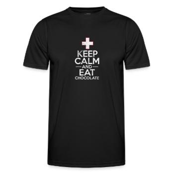 Switzerland Swiss Swiss Alps Gift - Men's Functional T-Shirt - black - Front - AI Model Male 178 dark (178cm)