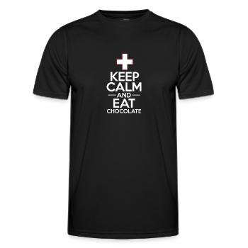Switzerland - Men's Functional T-Shirt - black - Front - AI Model Male 178 dark (178cm)