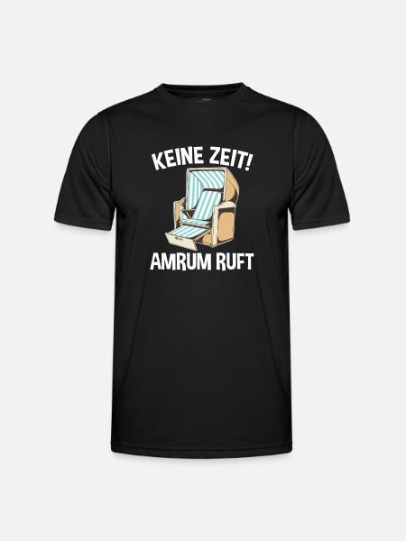 Nordsee Amrum - Männer Funktions-T-Shirt - Schwarz