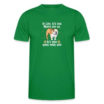 Bouledogue américain - T-shirt sport Homme - vert - Devant - AI Model Male 178 dark (178cm)