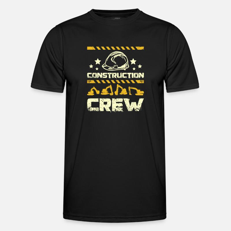 Construction crew - Männer Funktions-T-Shirt - Schwarz