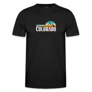 Colorado - Männer Funktions-T-Shirt - Schwarz - Vorne - AI Model Male 178 dark (178cm)
