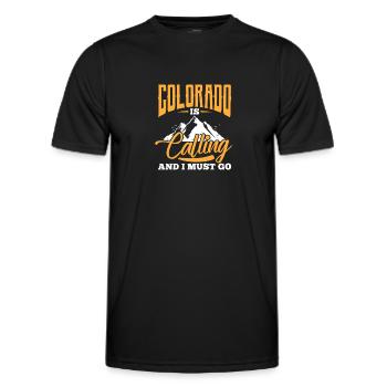 Colorado - Männer Funktions-T-Shirt - Schwarz - Vorne - AI Model Male 178 dark (178cm)
