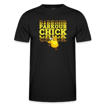 Parkour Free Running Traceur - Men's Functional T-Shirt - black - Front - AI Model Male 178 dark (178cm)