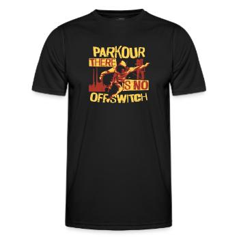Parkour Free Running Traceur - T-shirt sport Homme - noir - Devant - AI Model Male 178 dark (178cm)