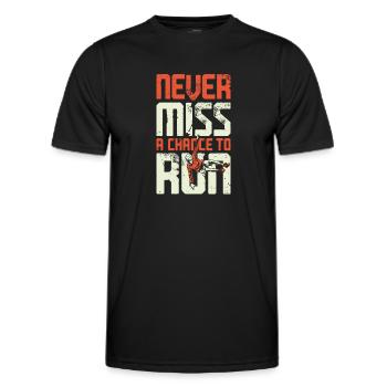 Parkour Free Running Traceur - Men's Functional T-Shirt - black - Front - AI Model Male 178 dark (178cm)
