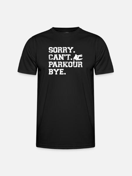 Parkour Free Running Traceur - Men's Functional T-Shirt - black