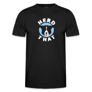Border Collie - T-shirt sport Homme - noir - Devant - AI Model Male 178 dark (178cm)