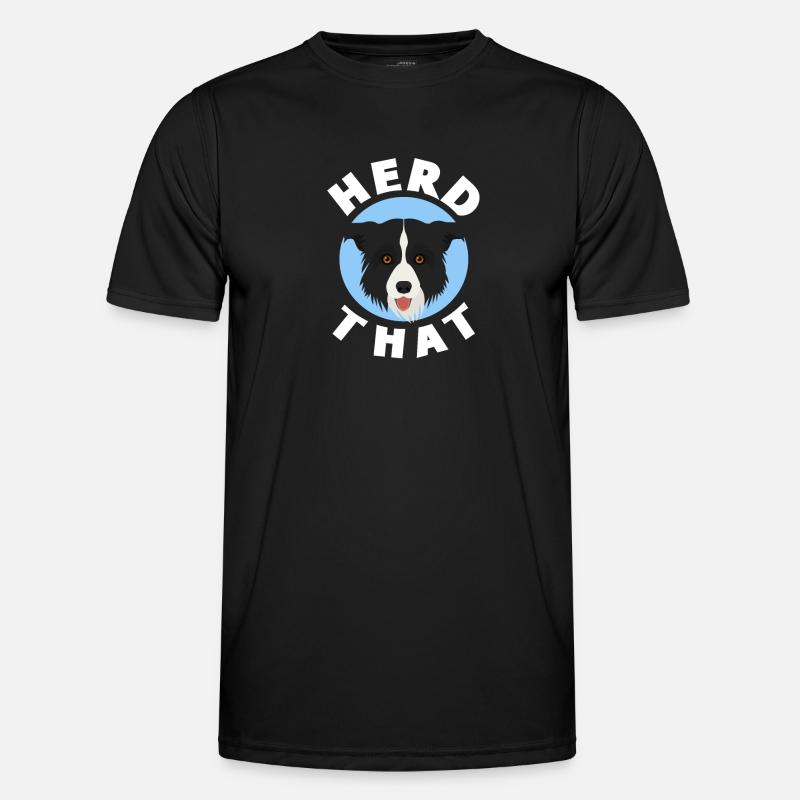Border Collie - Camiseta funcional para hombres - negro