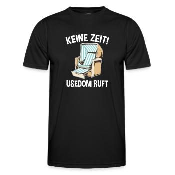 Ostsee Usedom - Männer Funktions-T-Shirt - Schwarz - Vorne - AI Model Male 178 dark (178cm)