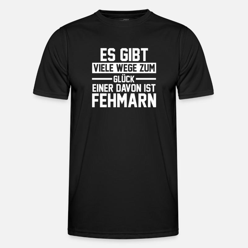 Ostsee Fehmarn - Männer Funktions-T-Shirt - Schwarz