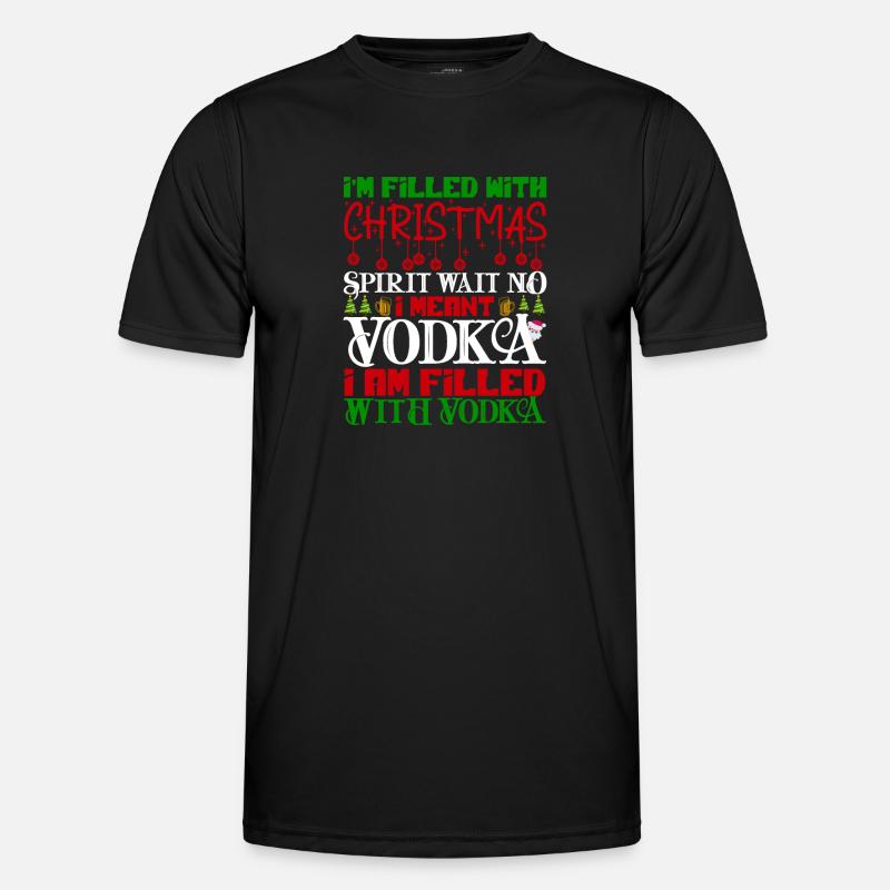 Ugly Christmas Vodka Pull de Noël moche T-shirt sport Homme