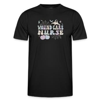 Infirmière en soins des plaies Halloween RN Cadeau de soins infirmiers des plaies - T-shirt sport Homme - noir - Devant - AI Model Male 178 dark (178cm)