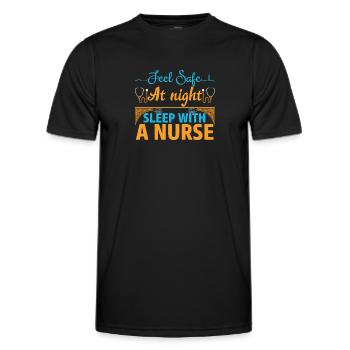 INFIRMIÈRE Infirmière - T-shirt sport Homme - noir - Devant - AI Model Male 178 dark (178cm)