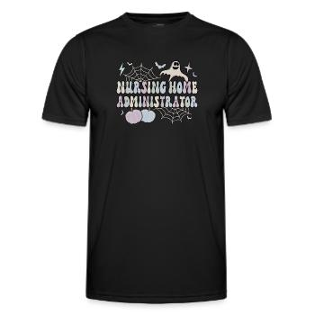 Spooky Nursing Home Administrator Halloween Gifts - Men's Functional T-Shirt - black - Front - AI Model Male 178 dark (178cm)