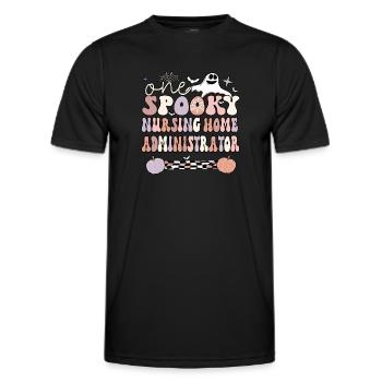 Spooky Nursing Home Administrator Halloween Gifts - Men's Functional T-Shirt - black - Front - AI Model Male 178 dark (178cm)