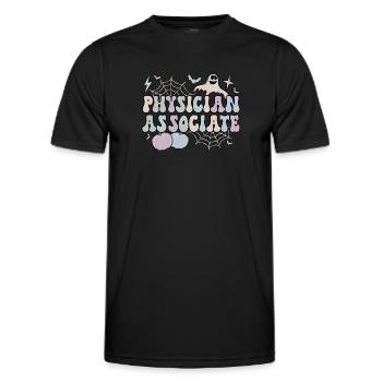 Spooky Physician Associate Halloween PA Gifts - Men's Functional T-Shirt - black - Front - AI Model Male 178 dark (178cm)