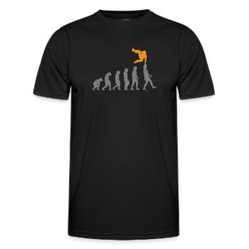 Parkour Free Running Traceur - Men's Functional T-Shirt - black - Front - AI Model Male 178 dark (178cm)