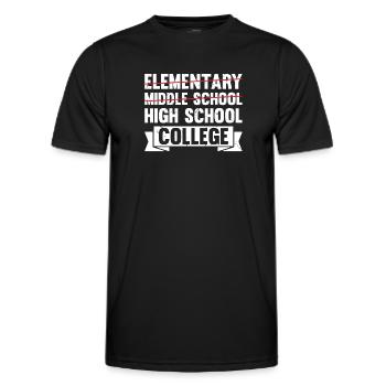 Diplôme d’études intermédiaires Diplôme d’études secondaires de premier cycle - T-shirt sport Homme - noir - Devant - AI Model Male 178 dark (178cm)