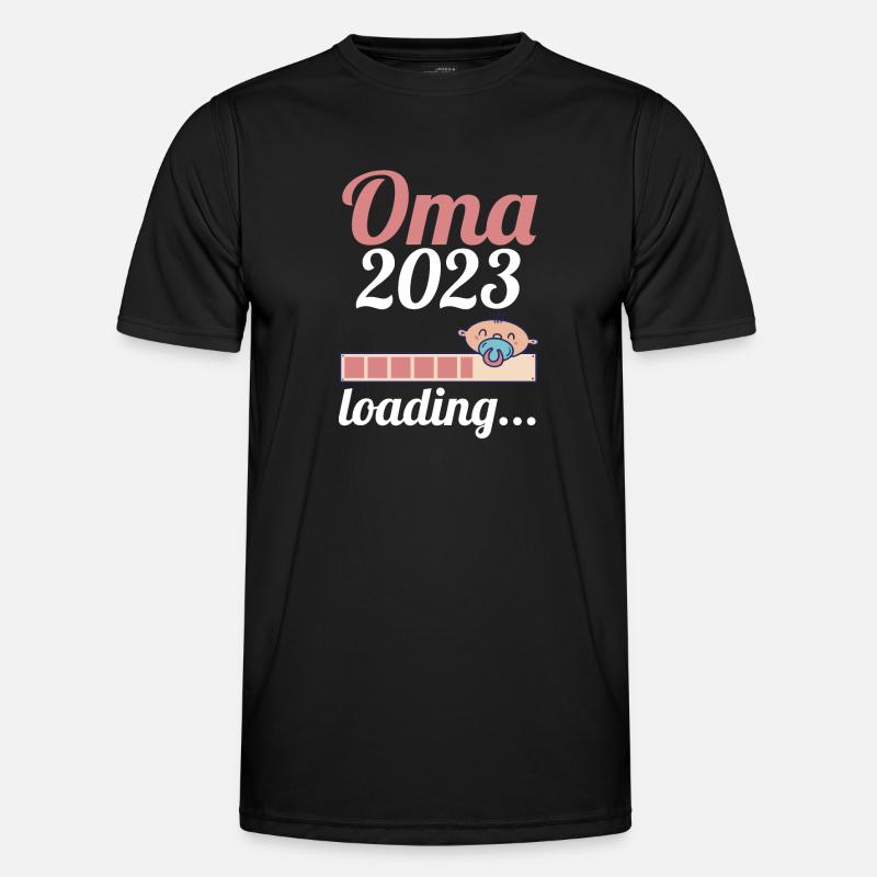 Großmutter 2023 Schwanger Werdende Oma - Männer Funktions-T-Shirt - Schwarz