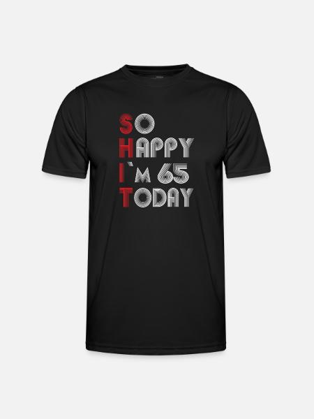 65 ans - T-shirt sport Homme - noir