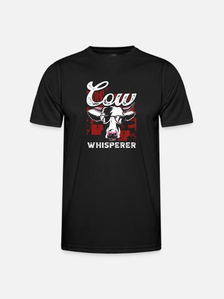 Cool cow whisperer - Men's Functional T-Shirt - black