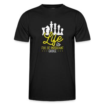 Life is full of choice - Men's Functional T-Shirt - black - Front - AI Model Male 178 dark (178cm)