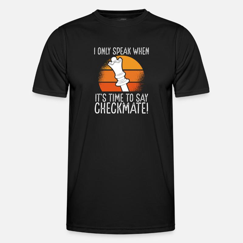 I speak only checkmate - Men's Functional T-Shirt - black