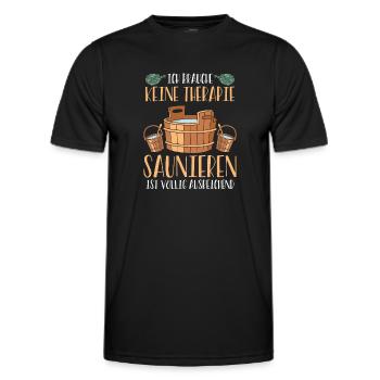 Je n’ai pas besoin de thérapie - T-shirt sport Homme - noir - Devant - AI Model Male 178 dark (178cm)