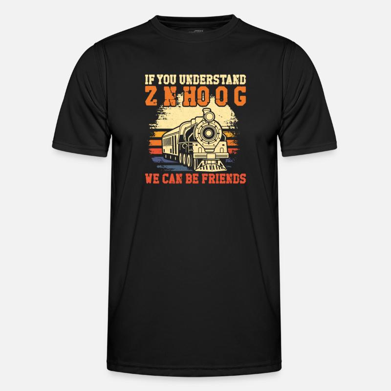 Steam Train Driver Trainspotting - Men's Functional T-Shirt - black