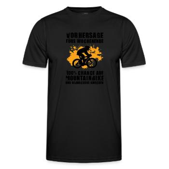 Mountainbike Downhill Radrennen Geschenk - Männer Funktions-T-Shirt - Schwarz - Vorne - AI Model Male 178 dark (178cm)