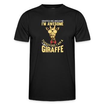 Les girafes sont géniales, je suis géniale, donc je suis un - T-shirt sport Homme - noir - Devant - AI Model Male 178 dark (178cm)