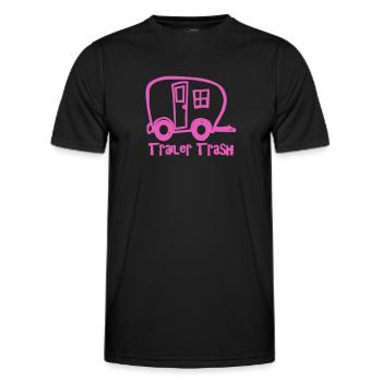 Trailer Trash Wandershirt - Männer Funktions-T-Shirt - Schwarz - Vorne - AI Model Male 178 dark (178cm)