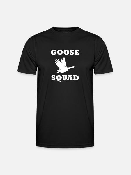 Goose Squad Nette Gänse Wildvögel - Männer Funktions-T-Shirt - Schwarz