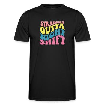 Direkt Aus Der Nachtschicht - Männer Funktions-T-Shirt - Schwarz - Vorne - AI Model Male 178 dark (178cm)