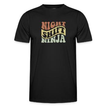 Ninja de nuit - T-shirt sport Homme - noir - Devant - AI Model Male 178 dark (178cm)