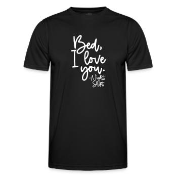 Lit je t’aime - T-shirt sport Homme - noir - Devant - AI Model Male 178 dark (178cm)