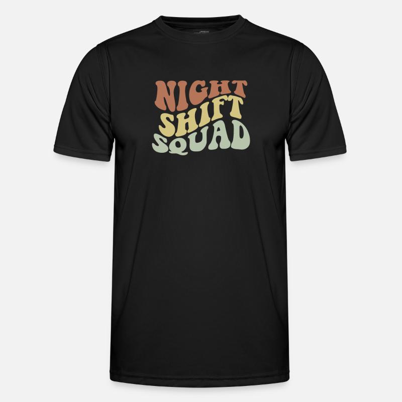 Squad Night Shift - Men's Functional T-Shirt - black