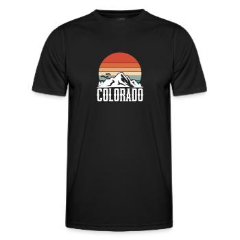Colorado - Männer Funktions-T-Shirt - Schwarz - Vorne - AI Model Male 178 dark (178cm)