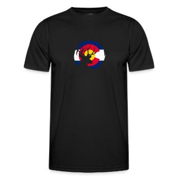 Colorado - Männer Funktions-T-Shirt - Schwarz - Vorne - AI Model Male 178 dark (178cm)
