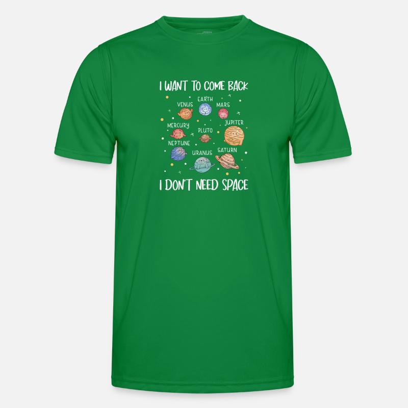 Pluto Planet I Want Come Back I Don't Need Space Männer Funktions-T-Shirt