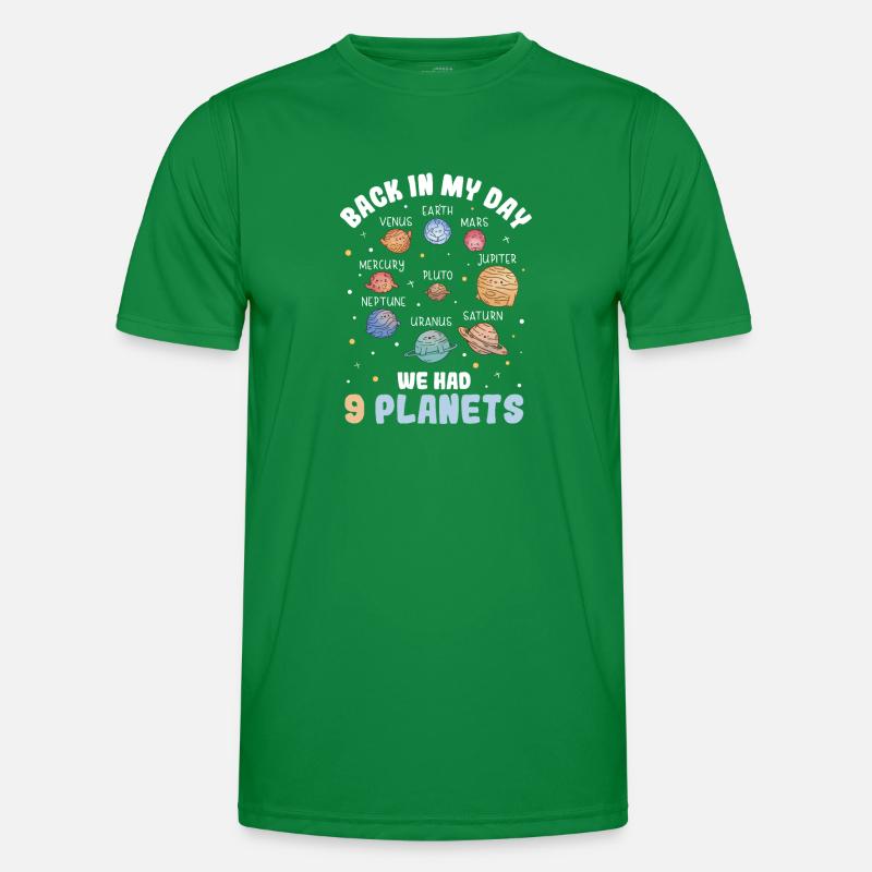 Back In My Day We Had 9 Planets Pluto Solar System Men's Functional T-Shirt