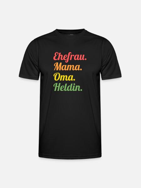 Großmutter Großmama Omi Oma - Männer Funktions-T-Shirt - Schwarz