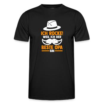 Großvater Großpapa Opi Opa - Männer Funktions-T-Shirt - Schwarz - Vorne - AI Model Male 178 dark (178cm)