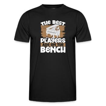 Die Besten Spieler Sitzen Auf Der Bank - Männer Funktions-T-Shirt - Schwarz - Vorne - AI Model Male 178 dark (178cm)