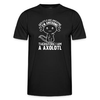 Les axolotls sont géniaux je suis génial donc je suis un - T-shirt sport Homme - noir - Devant - AI Model Male 178 dark (178cm)