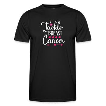 Fighting breast cancer - Men's Functional T-Shirt - black - Front - AI Model Male 178 dark (178cm)
