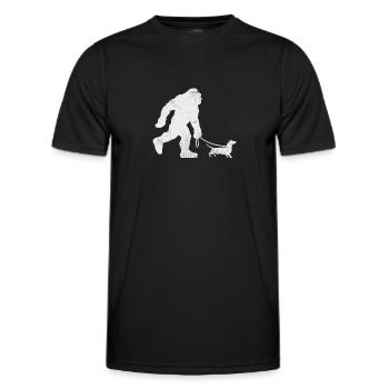 Teckel Bigfoot - T-shirt sport Homme - noir - Devant - AI Model Male 178 dark (178cm)