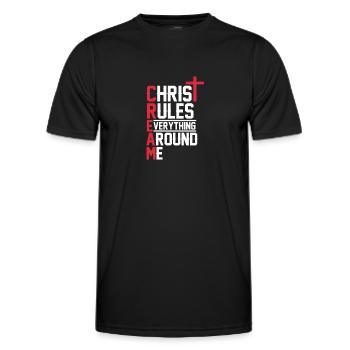 Hip Hop Rap Music Rapper Hiphop Gift - T-shirt sport Homme - noir - Devant - AI Model Male 178 dark (178cm)